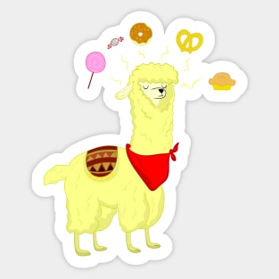 Hungry alpaca Sticker